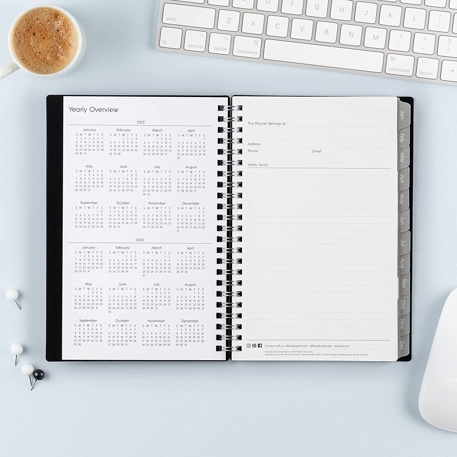 Blue Sky 2023 Weekly and Monthly Planner, January - December, 5" x 8", Flexible Cover, Wirebound, Enterprise (142095) - Image 4